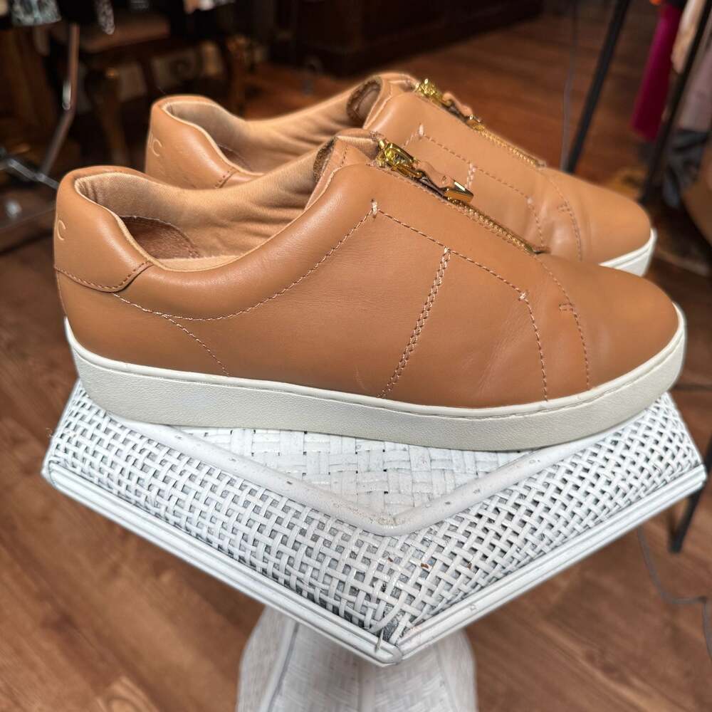 Vionic Ellis Leather Zip-Up Slip-On Sneakers